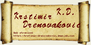 Krstimir Drenovaković vizit kartica